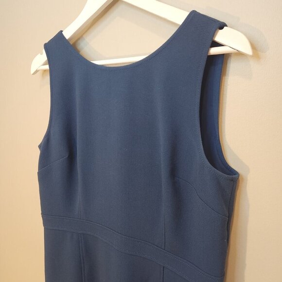 Ann Taylor Sheath Dress Bright Navy Sleeveless - Size 10 - Picture 3 of 7